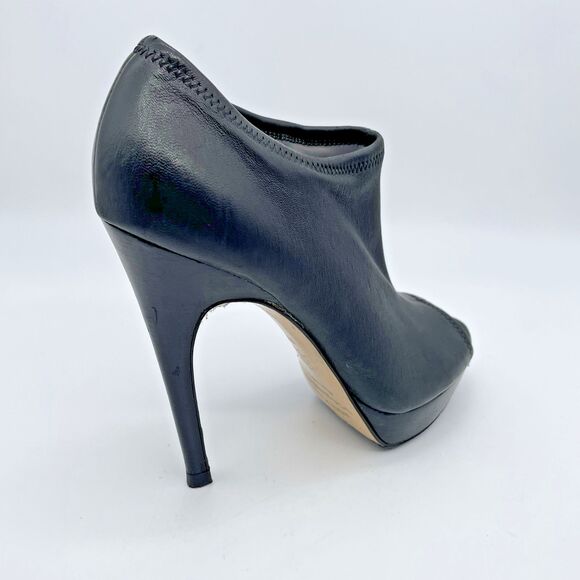 Via Spiga Elvis Stretch Leather Designer Ankle Boots Women's US 8 Black Comfort - Picture 3 of 16